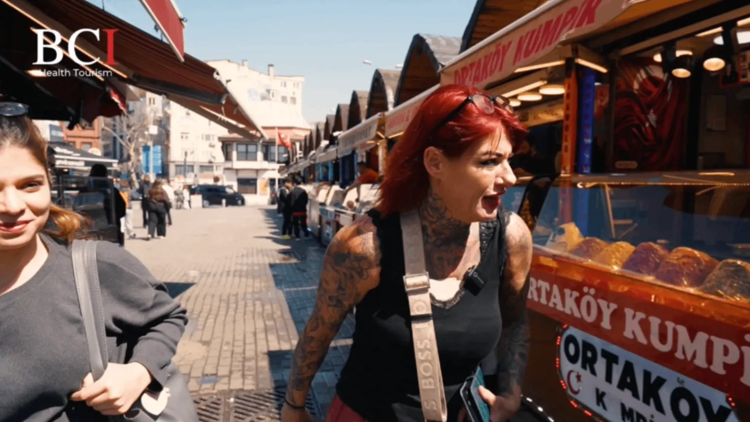 A street interview at the Ortaköy market