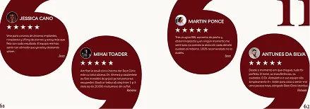 Catalogue, pages 61 and 62: patient reviews