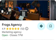 Frogs Media Agency on Google Maps
